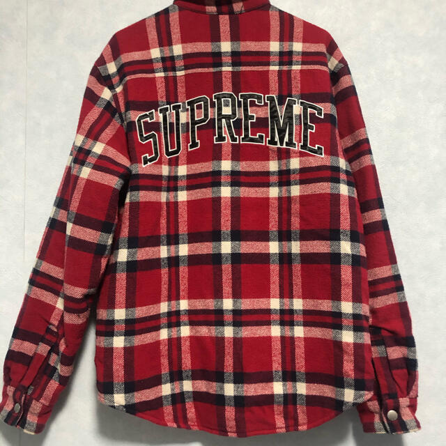 17aw supreme キルティング中綿シャツ