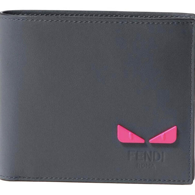 FENDI(フェンディ)の新品　FENDI 二つ折り財布 グレー 7M0266 A7TE F17H4 メンズのファッション小物(折り財布)の商品写真