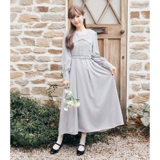 メゾンドフルール(Maison de FLEUR)のさんかくレースのお願いワンピース メゾンドフルール プチローブ カノン(ロングワンピース/マキシワンピース)