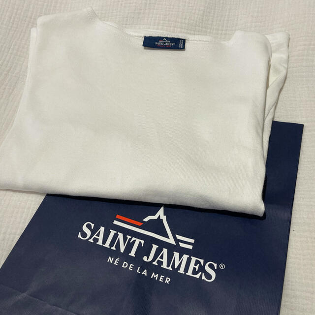 SAINT JAMES(セントジェームス)のsanit james セントジェームズ  ウエッソン 白 レディースのトップス(カットソー(長袖/七分))の商品写真