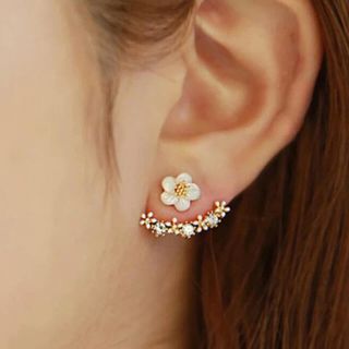 フラワー ピアス ゴールド バックキャッチ 花(ピアス)