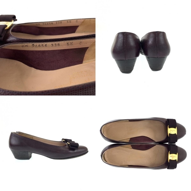 Salvatore Ferragamo(サルヴァトーレフェラガモ)のサルヴァトーレフェラガモ 表記サイズ5.5 パンプス 103782 レディースの靴/シューズ(ハイヒール/パンプス)の商品写真