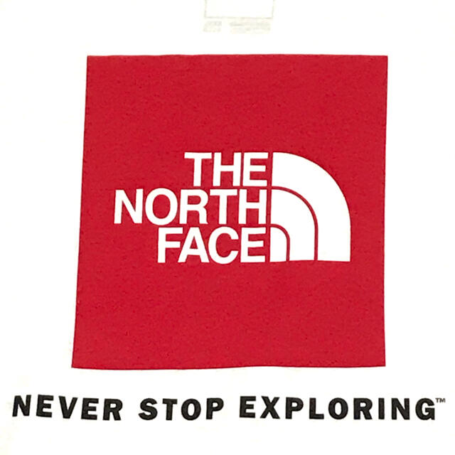 THE NORTH FACE(ザノースフェイス)の最大 ♪ 新品 ノースフェイス BOX NSE ロンT 白 赤 5XL メンズのトップス(Tシャツ/カットソー(七分/長袖))の商品写真