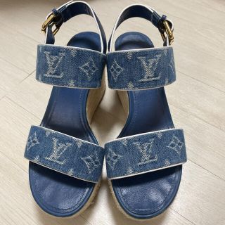 ルイヴィトン(LOUIS VUITTON)の美品🌟ルイヴィトン デニム サンダル 日本限定(サンダル)