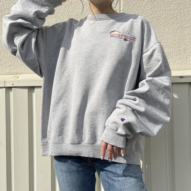 Champion(チャンピオン)の90s 古着 チャンピオン 企業ロゴ スウェット トレーナー 刺繍 ビンテージ メンズのトップス(スウェット)の商品写真