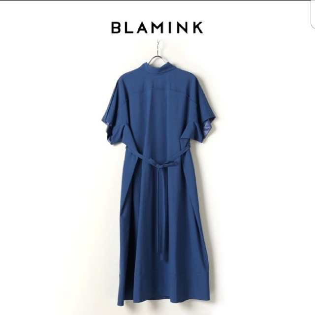 新品　BLAMINK ブラミンク シアーフラワー　シルク　ロングワンピース