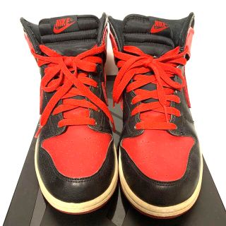 ナイキ(NIKE)のNIKE DUNK HIGH ナイキ ダンク ハイ　バーシティーレッド(スニーカー)