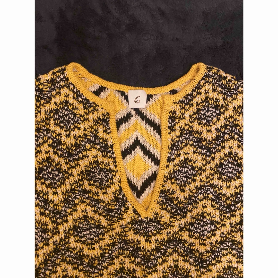 roku 6 DIAMOND MOTIF SKIPPER KNIT VEST