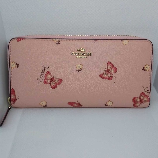 【新品】COACH 長財布 蝶々柄！ファッション小物