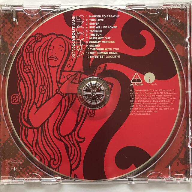 MAROON5     SONGS ABOUT JANE     輸入盤 エンタメ/ホビーのCD(ポップス/ロック(洋楽))の商品写真
