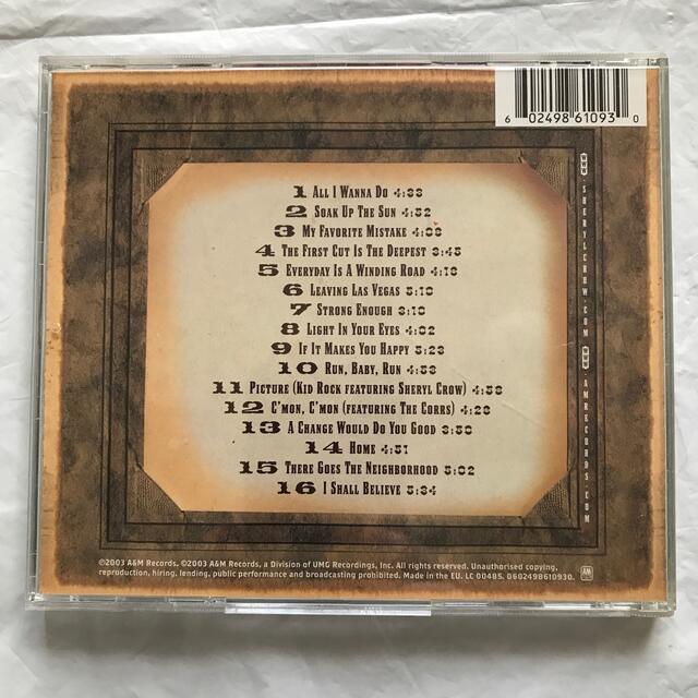 SHERYL CROW     The Very Best of     輸入盤 エンタメ/ホビーのCD(ポップス/ロック(洋楽))の商品写真