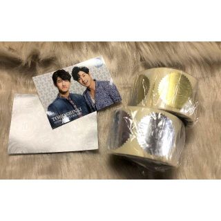 東方神起 10周年  ロールステッカー2種　写真ステッカー　 新品未使用(アイドルグッズ)