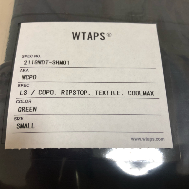 W)taps(ダブルタップス)のWTAPS21SS新作 WCPO LS グリーン GREEN 希少Sサイズ メンズのトップス(シャツ)の商品写真
