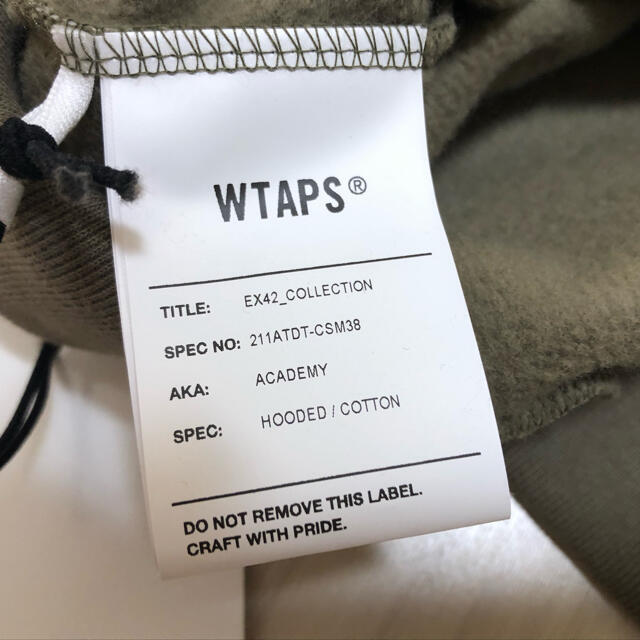 W)taps(ダブルタップス)のWTAPS21SS新作 ACADEMY HOODED OLIVE 希少Sサイズ  メンズのトップス(パーカー)の商品写真