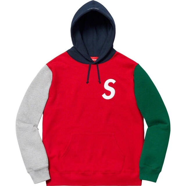 supreme colorblocked hoodie m パーカー