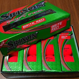 スリクソン(Srixon)のスリクソン ゴルフボール レッド  マットカラー 1ダース 新品未使用(その他)