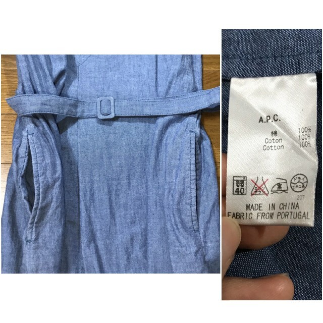 A.P.C(アーペーセー)のアーペーセー デニム　ワンピース レディースのワンピース(ひざ丈ワンピース)の商品写真