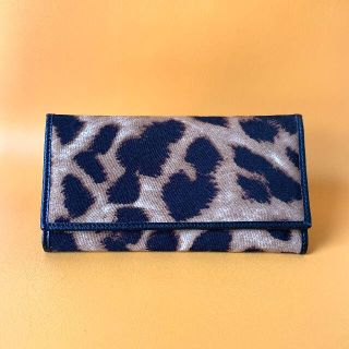 【hoshi様専用】長財布 ヒョウ柄 ハンドメイド デニムリメイク 新品未使用 (財布)