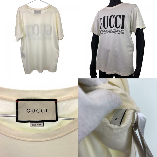 GUCCI グッチ シティーロゴ Mサイズ ホワイト コットン 493117 半袖T