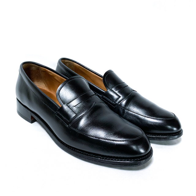 □リフト新品 定6.9万 チーニー CHEANEY ローファー 5.5 25 黒