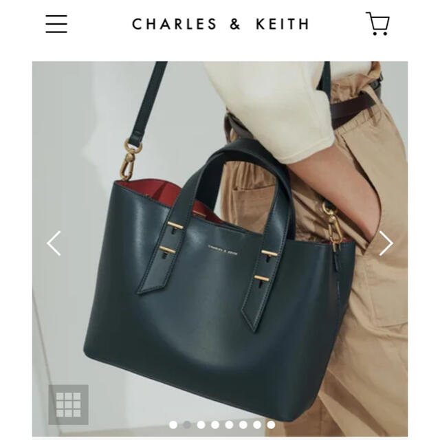 CHARLES&KEITH／ダブルハンドルスローチーバッグcharlesampkeith