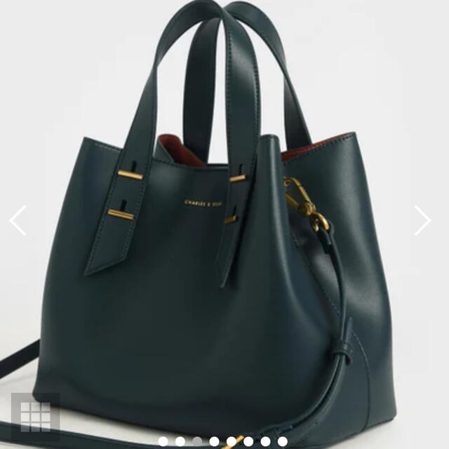 Charles and Keith(チャールズアンドキース)のCHARLES&KEITH／ダブルハンドルスローチーバッグ レディースのバッグ(ハンドバッグ)の商品写真