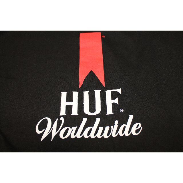 HUF(ハフ)の2-98.HUF ハフ 半袖 Tシャツ メンズ Sサイズ ブラック トップス　 メンズのトップス(Tシャツ/カットソー(半袖/袖なし))の商品写真