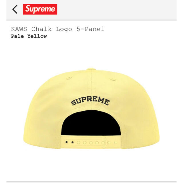 Supreme(シュプリーム)の最終値下げ　Supreme KAWS Chalk Logo 5-Panel メンズの帽子(キャップ)の商品写真