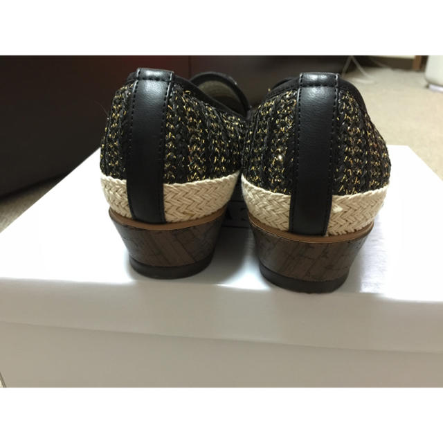 ゴールドラメウェッジシューズ レディースの靴/シューズ(スリッポン/モカシン)の商品写真