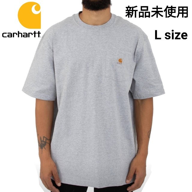 carhartt(カーハート)の新品未使用 カーハート ポケット Tシャツ ヘザー グレー K87 HGY L メンズのトップス(Tシャツ/カットソー(半袖/袖なし))の商品写真