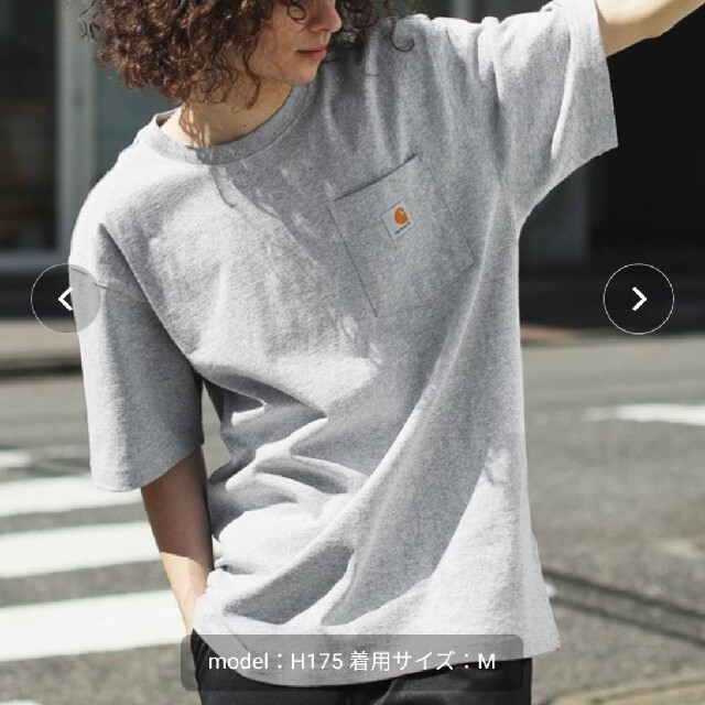 carhartt(カーハート)の新品未使用 カーハート ポケット Tシャツ ヘザー グレー K87 HGY L メンズのトップス(Tシャツ/カットソー(半袖/袖なし))の商品写真