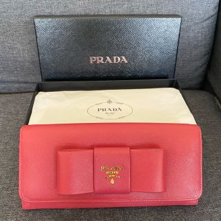 プラダ(PRADA)のプラダ　サフィアーノ　リボン　長財布(財布)