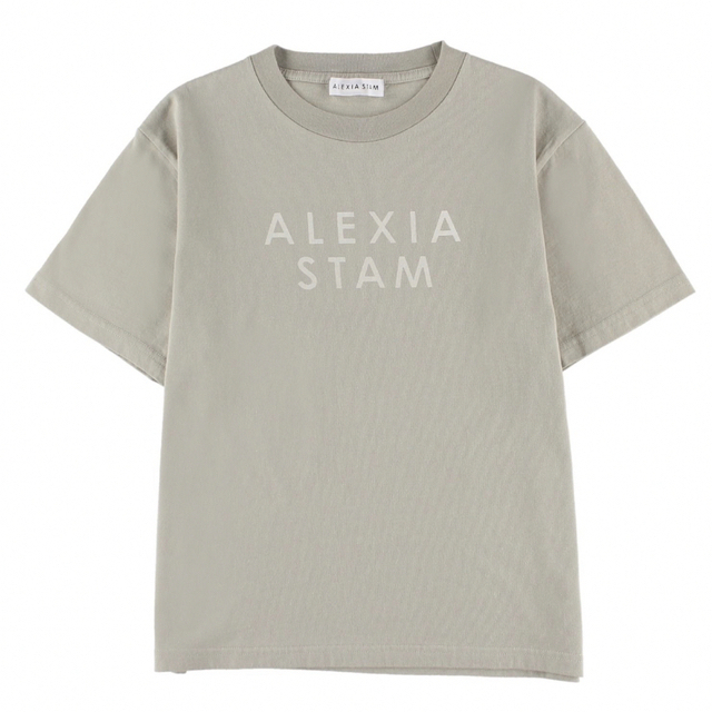 ALEXIA STAM(アリシアスタン)のアリシアスタン ロゴ Tシャツ Separated Logo Tee Beige レディースのトップス(Tシャツ(半袖/袖なし))の商品写真