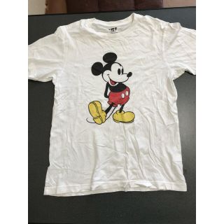 美品　ユニクロ ミッキー Tシャツ　S 白　シャツ　かっこいい　ディズニー(Tシャツ(半袖/袖なし))