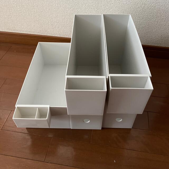 MUJI (無印良品)(ムジルシリョウヒン)の無印良品　ファイルボックスセット インテリア/住まい/日用品の収納家具(ケース/ボックス)の商品写真