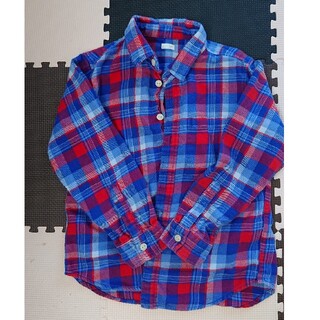 ジーユー(GU)の【処分SALE‼️✨】GU  ネルシャツ チェックシャツ 長袖シャツ 120cm(Tシャツ/カットソー)