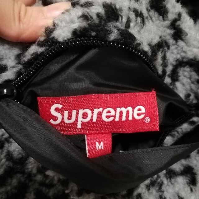 Supreme - supreme レオパードフリースリバーシブルジャケットの通販