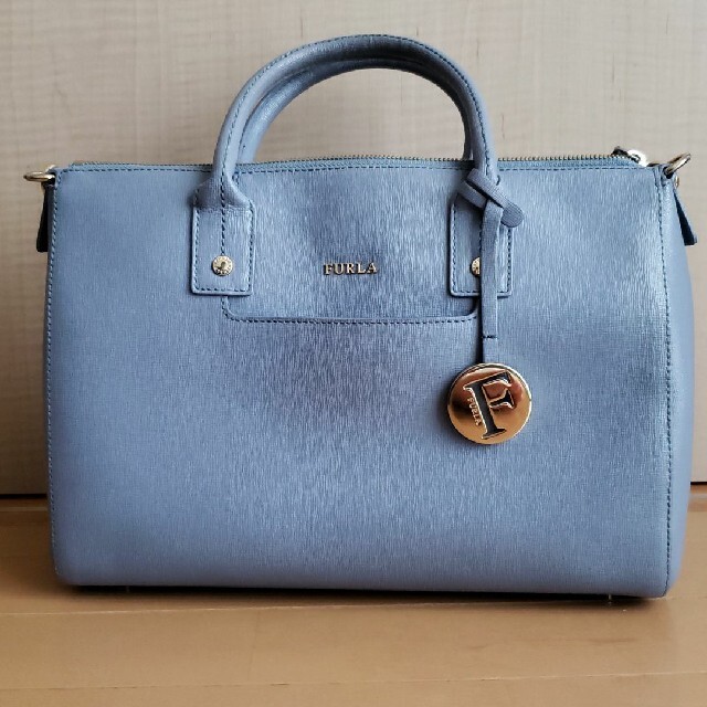 Furla - フルラ FURLA ブルーグレー ハンドバッグ リンダ 2wayの通販 ...