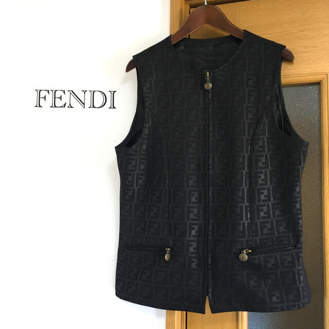 美品　レア　ヴィンテージ  FENDI jeans ズッカ柄　ベスト　ジレ