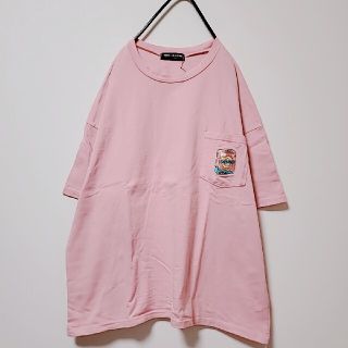 ワンポイント刺繍 ポケT 半袖 Tシャツ 韓国 オルチャン 韓国ファッション(Tシャツ/カットソー(半袖/袖なし))