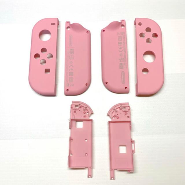 Nintendo Switch(ニンテンドースイッチ)のJoy-Con ジョイコン　ハウジング　カスタム　パステルピンク エンタメ/ホビーのゲームソフト/ゲーム機本体(その他)の商品写真