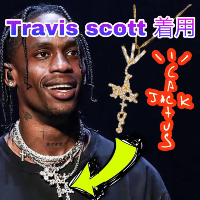 Travis カクタスジャック ネックレス ゴールド メンズのアクセサリー(ネックレス)の商品写真