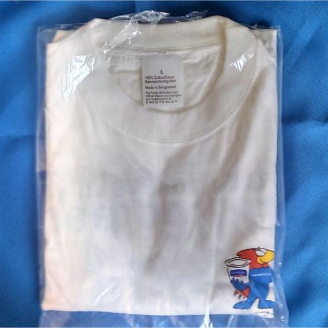 DANONE(ダノン)の1998　フランスワールドカップ　記念Tシャツ　ダノン　ホワイト　Lサイズ メンズのトップス(Tシャツ/カットソー(半袖/袖なし))の商品写真