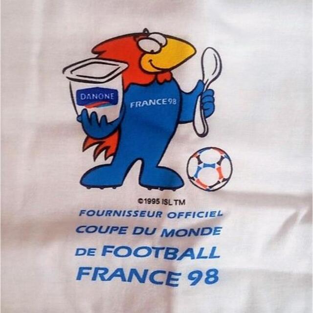 DANONE(ダノン)の1998　フランスワールドカップ　記念Tシャツ　ダノン　ホワイト　Lサイズ メンズのトップス(Tシャツ/カットソー(半袖/袖なし))の商品写真