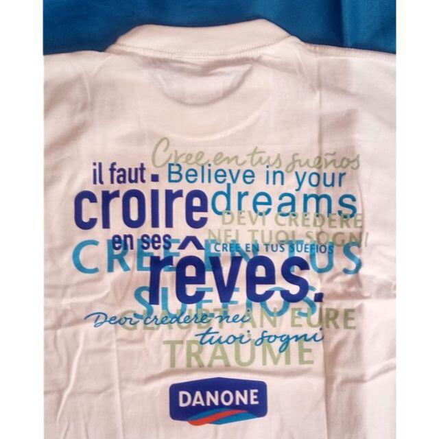 DANONE(ダノン)の1998　フランスワールドカップ　記念Tシャツ　ダノン　ホワイト　Lサイズ メンズのトップス(Tシャツ/カットソー(半袖/袖なし))の商品写真