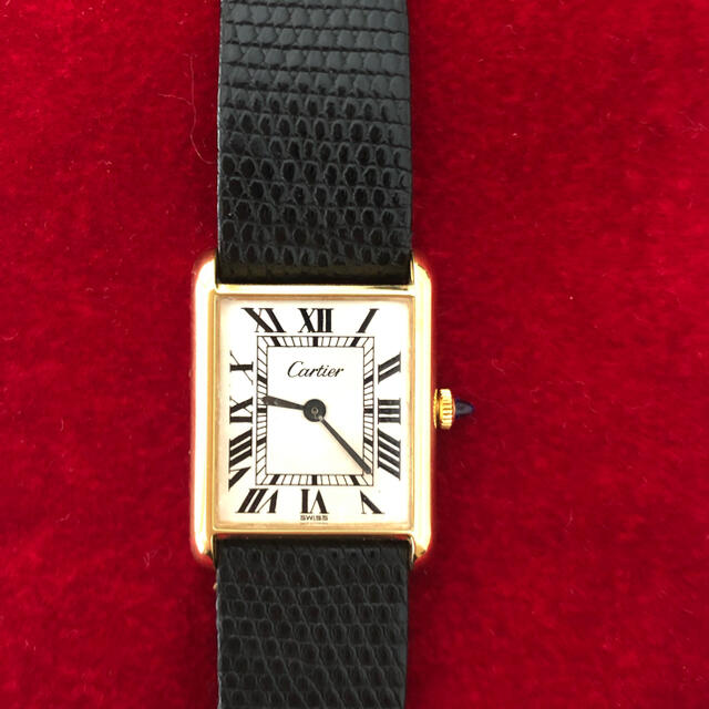 美品 カルティエ マスト タンク アイボリー ローマン SMCartier39CARTIER