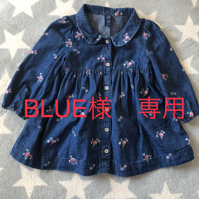 gapベビー デニム花柄ワンピース | フリマアプリ ラクマ