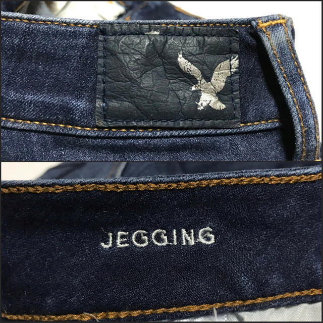 American Eagle(アメリカンイーグル)のアメリカンイーグル JEGGING クラッシュ加工 強ストレッチ US2 レディースのパンツ(デニム/ジーンズ)の商品写真