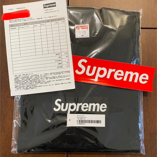 Supreme(シュプリーム)の値下げ【新品】Supreme Box Logo L/S Tee Black M メンズのトップス(Tシャツ/カットソー(七分/長袖))の商品写真