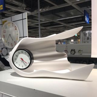 イケア(IKEA)のIKEA ART EVENT 2021 時計　ホワイト　40x14x22cm(置時計)